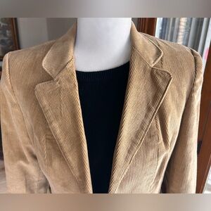 Vintage 70s–80s Tan Corduroy Blazer | Cotton | Structured Fit